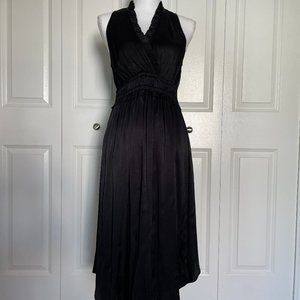 MAEVE Satin Pleated Dress